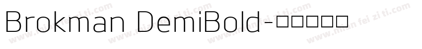Brokman DemiBold字体转换